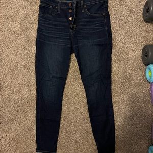 Madewell 9” high-rise skinny jeans with button fly
